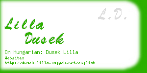 lilla dusek business card
